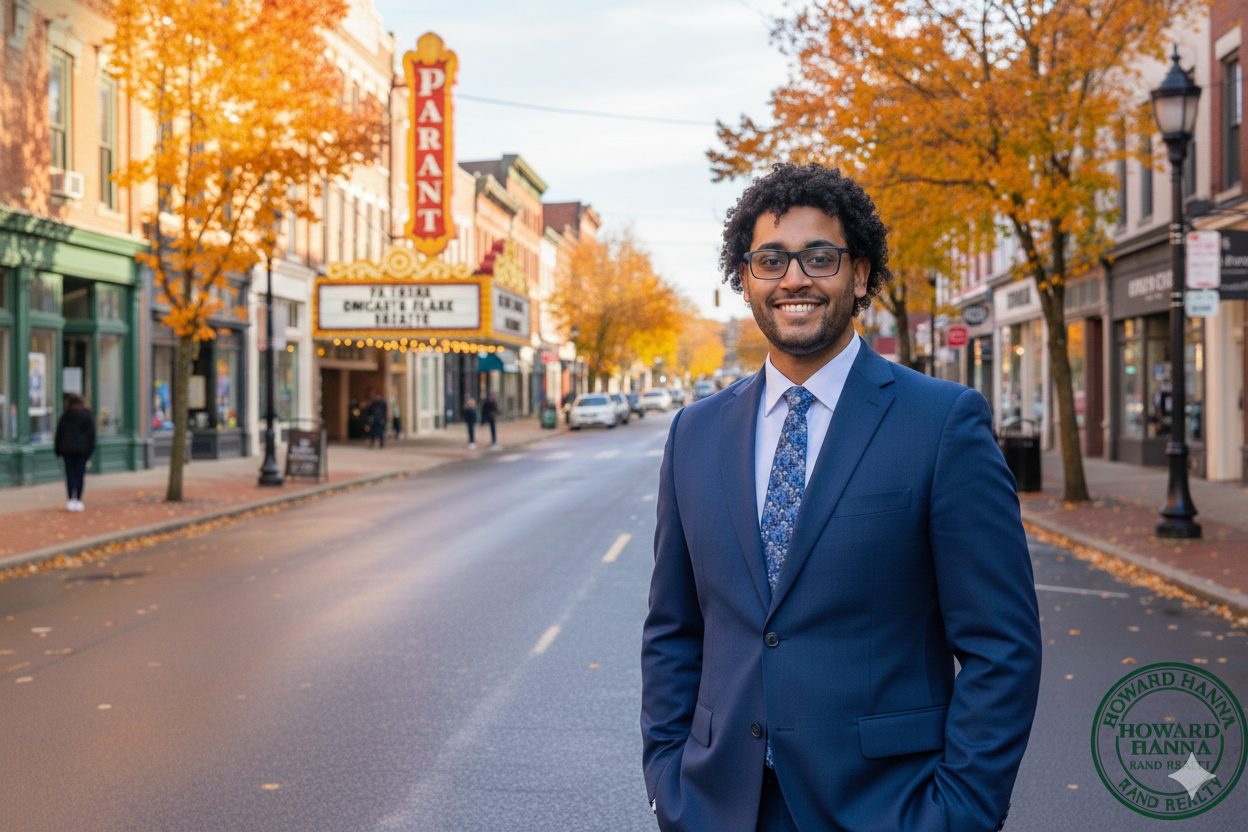 Middletown NY Realtor [Your Name] standing in downtown Middletown highlighting local real estate trends.