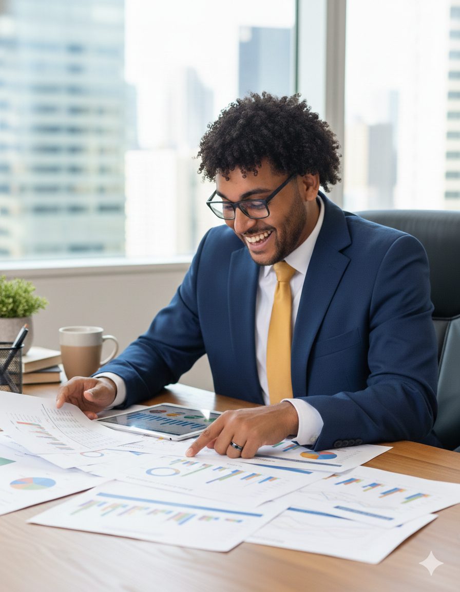 successful New York realtor analyzing market trends for washingtonville and rock tavern ny